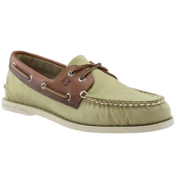 Sperry Top-Sider Men's 10 M Authentic Original Waxed Canvas Boat Shoes Tan 20739 - Picture 3 of 5